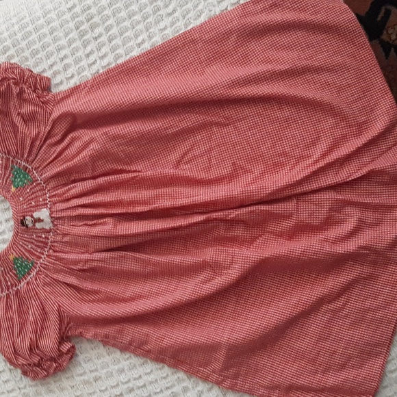 Be Mine Smocked Christmas Dress Red Gingham 18 months - Picture 1 of 6